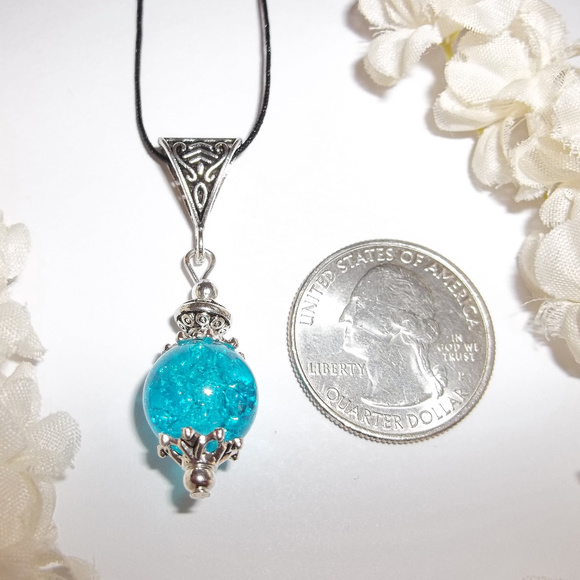 Turquoise Blue Necklace Adjustable Length NWT 5010 - Picture 2 of 9